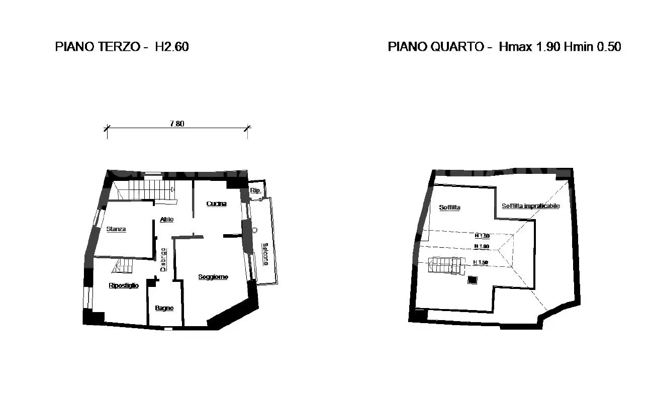 GRAZIOSO ALLOGGIO IN CENTRO AD ULTIMO PIANO