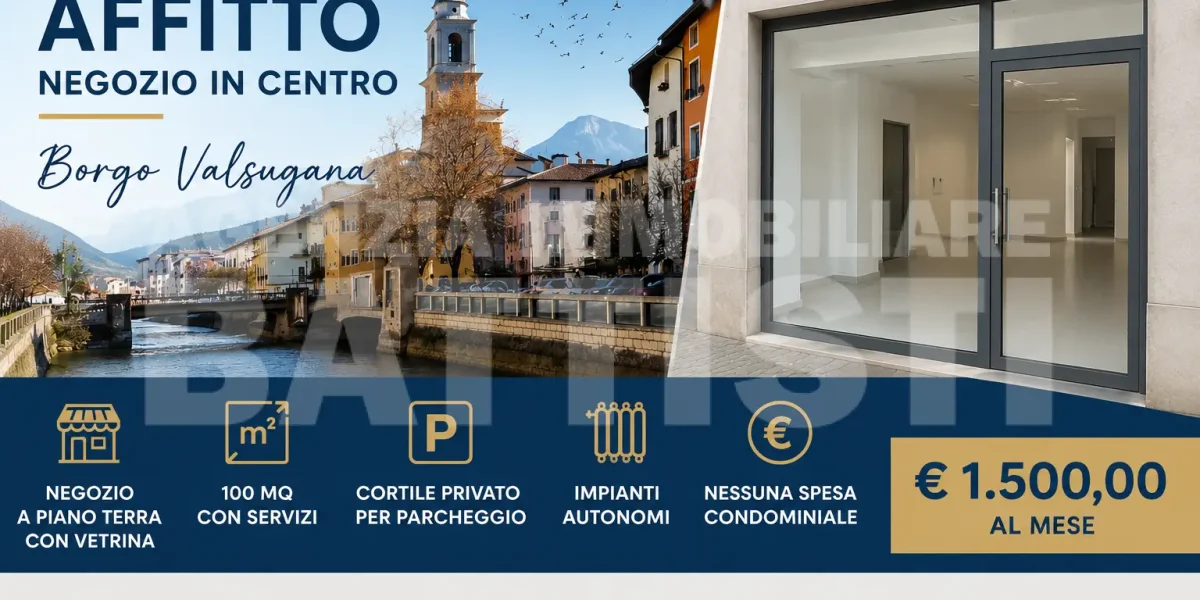 NEGOZIO CON VETRINA IN CENTRO