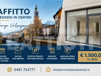 NEGOZIO CON VETRINA IN CENTRO